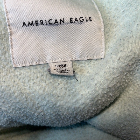 American Eagle Oversized Sherpa Fleece Cozy Snap Front Jacket Mint Green Size S - Picture 5 of 6